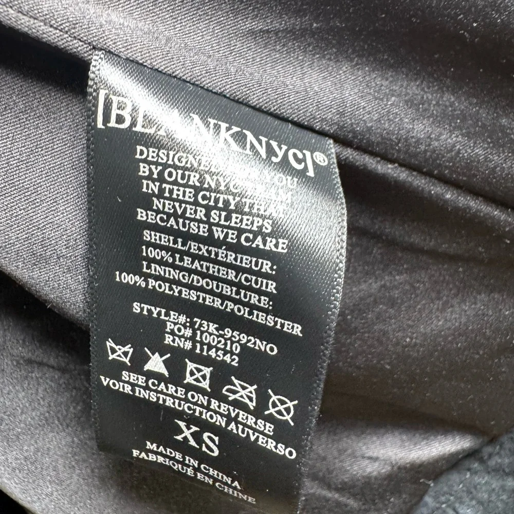 BLANKNYC Black Suede Moto Jacket – 100% Leather – Size XS - Picture 8 of 9